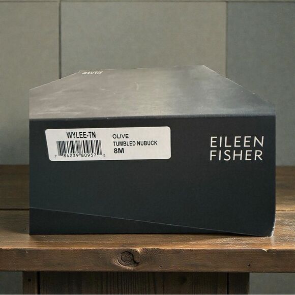 New In Box EILEEN FISHER Wylee Platform Wedge Sandal, Olive Green Size 8M - Picture 3 of 7